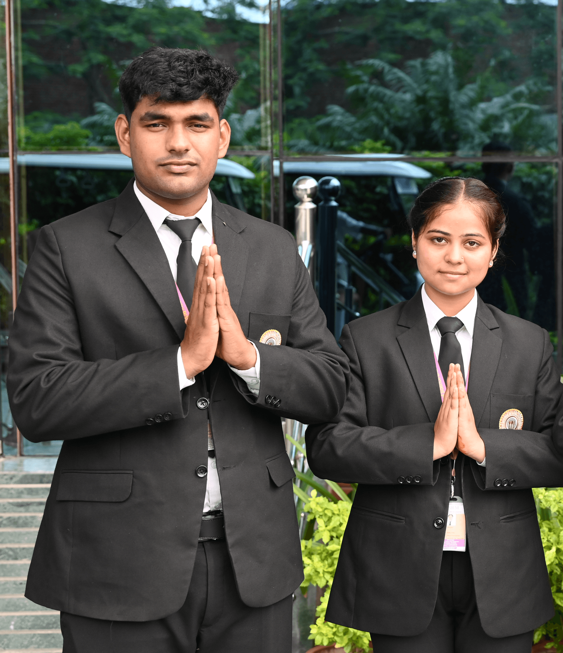 Culinary students in professional chef uniforms