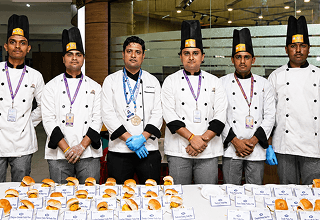 Chefs presenting dishes at a training event